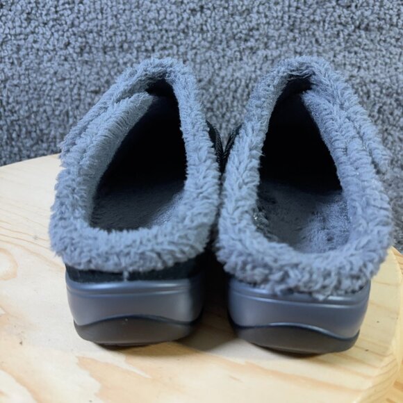 Orthofeet Shoes Charlotte Womens Size 7 Black Suede Slip On Faux Fur Orthopedic - Picture 4 of 8